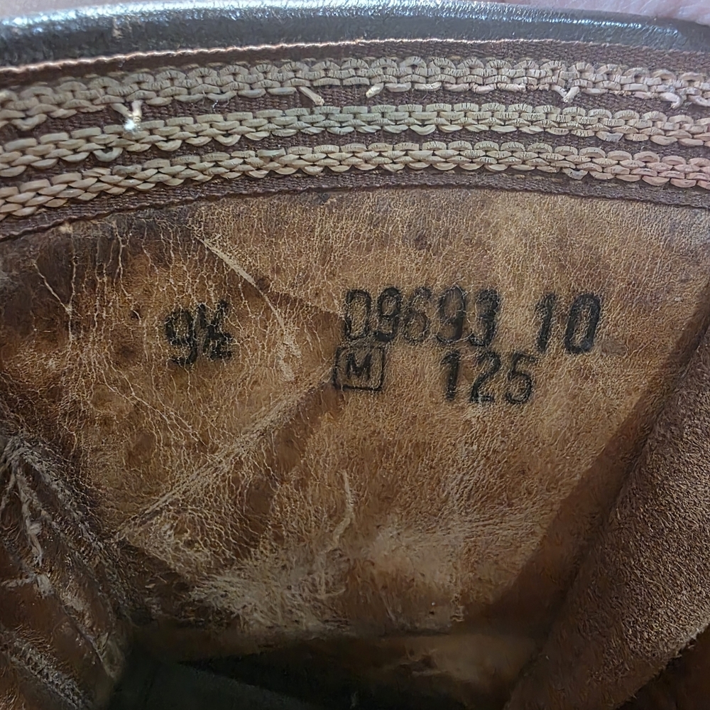 Men's Vintage Brown Leather Hunting Boots - Picture 6 of 6